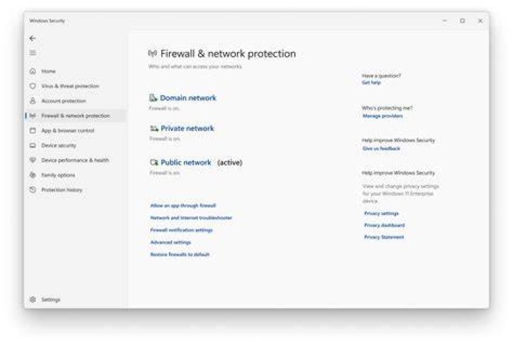 Security software configuration interface